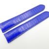 20.8mm/18mm Electric Blue Genuine Lizard Skin Leather Deployment Strap for Cartier #WT1999