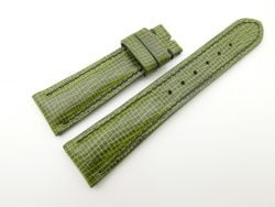 22mm/18mm Green Wax Leather Watch Strap #WT2042