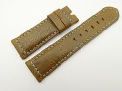 24mm/22mm Olive Green Wax Leather Watch Strap for Panerai #WT2013