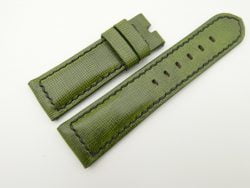 24mm/22mm Green Wax Leather Watch Strap for Panerai #WT2012