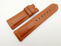 24mm/22mm Cognac Wax Leather Watch Strap for Panerai #WT2010
