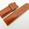 26mm/26mm Cognac Wax Leather Watch Strap for Panerai #WT2008