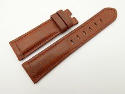 22mm/20mm Red Brown Wax Leather Watch Strap for Panerai #WT2015
