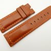 24mm/24mm Cognac Wax Leather Watch Strap for Panerai #WT2024