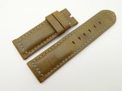24mm/24mm Olive Green Wax Leather Watch Strap for Panerai #WT2020