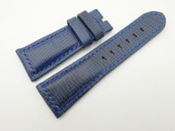 27mm/22mm Blue Wax Leather Watch Strap for Panerai #WT2029