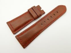 27mm/22mm Red Brown Wax Leather Watch Strap for Panerai #WT2028