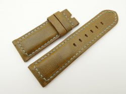 26mm/24mm Olive Green Wax Leather Watch Strap for Panerai #WT2033