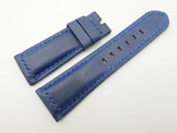 26mm/22mm Blue Wax Leather Watch Strap for Panerai #WT2038