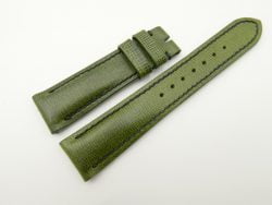21mm/18mm Green Wax Leather Watch Strap #WT2053