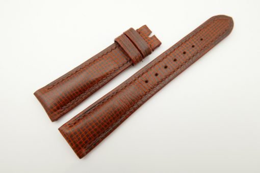 19mm/16mm Red Brown Wax Leather Watch Strap #WT2063