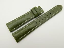 18mm/16mm Green Wax Leather Watch Strap #WT2070