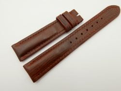 18mm/16mm Red Brown Wax Leather Watch Strap #WT2069