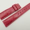 20mm/18mm Light Red Genuine OSTRICH Skin Leather Watch Strap #WT2353