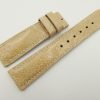 20mm/18mm Beige Genuine OSTRICH Skin Leather Watch Strap #WT2355