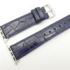 READ - 22mm/20mm Dark Blue Genuine CROCODILE Leather Watch Strap for Apple Watch 38mm #WT2395
