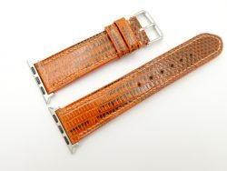 22mm/20mm Orange Genuine LIZARD Leather Watch Strap for Apple Watch 38mm #WT2398