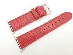 22mm/20mm Red Genuine LIZARD Leather Watch Strap for Apple Watch 38mm #WT2399