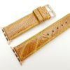 22mm/20mm Tan Brown Genuine Ostrich Leather Watch Strap for Apple Watch 38mm #WT2403