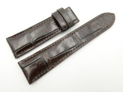 23mm/20mm Dark Brown Genuine CROCODILE Skin Leather Watch Strap #WT2488
