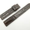 16mm/16mm Dark Brown Genuine CROCODILE Skin Leather Watch Strap 110/70mm #WT2587