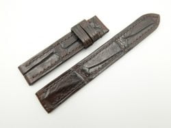 16mm/16mm Dark Brown Genuine CROCODILE Skin Leather Watch Strap 110/70mm #WT2587
