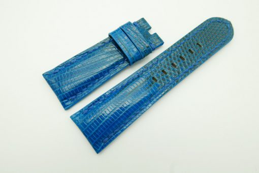 26mm/22mm Light Blue Genuine Lizard Skin Leather Watch Strap #WT2680