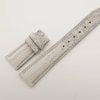 21mm/18mm White Genuine Lizard Skin Leather Watch Strap Deployment Band for IWC #WT2729