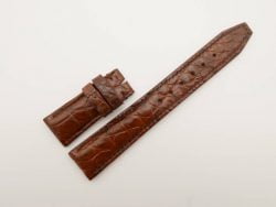21mm/18mm Red Brown Genuine Crocodile Skin Leather Deployment Strap for IWC #WT2736