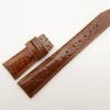 22mm/18mm Brown Genuine Ostrich Skin Leather Deployment Strap For IWC #WT2745