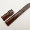 22mm/18mm Dark Brown Genuine Lizard Skin Leather Deployment Strap For IWC #WT2750
