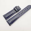 22mm/18mm Navy Blue Genuine Lizard Skin Leather Watch Strap #WT2876
