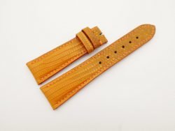22mm/18mm Orange Genuine Lizard Skin Leather Watch Strap #WT2879