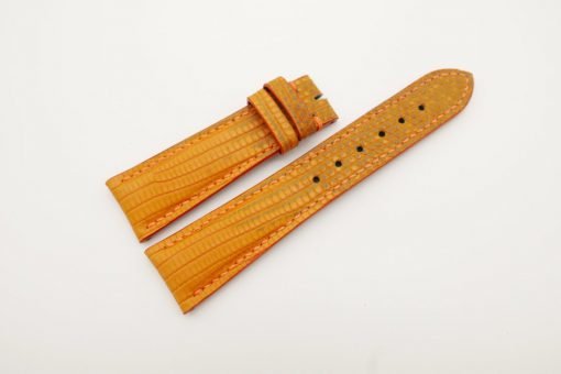 22mm/18mm Orange Genuine Lizard Skin Leather Watch Strap #WT2879