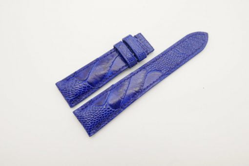 21mm/18mm Blue Genuine Ostrich Skin Leather Watch Strap #WT2904