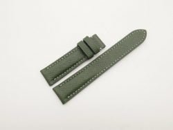 19mm/18mm Dark Green Genuine EPSOM CALF Skin Leather Watch Strap #WT3044