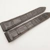 20mm Dark Brown Genuine Crocodile Skin Leather Watch Strap for Cartier Santos #WT2947