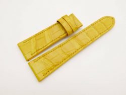 22mm/20mm Yellow Genuine CROCODILE Skin Leather Watch Strap #WT2965