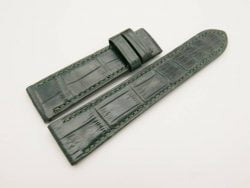 22mm/20mm Dark Green Genuine CROCODILE Skin Leather Watch Strap #WT2970