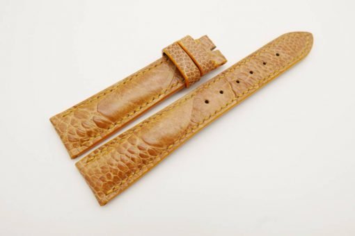 19mm/16mm Tan Brown Genuine OSTRICH Skin Leather Watch Strap #WT2980