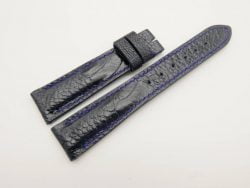 19mm/16mm Dark Navy Blue Genuine OSTRICH Skin Leather Watch Strap #WT2982
