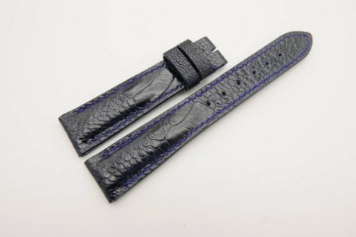 19mm/16mm Dark Navy Blue Genuine OSTRICH Skin Leather Watch Strap #WT2982