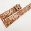 19mm/16mm Honey Brown Genuine OSTRICH Skin Leather Stonewash Watch Strap #WT2987