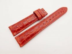 19mm/16mm Red Genuine CROCODILE Skin Leather Watch Strap #WT3008