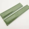 22mm/20mm Green Genuine Vegtan CALF Skin Deployment strap for Breitling #WT3020