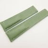 22mm/20mm Green Genuine Vegtan CALF Skin Deployment strap for Breitling #WT3021