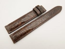 16mm/16mm Brown Genuine Ostrich Skin Leather Watch Strap 120/85mm #WT3058