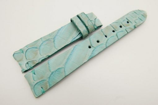 18mm/16mm Baby Blue Genuine Python Skin Leather Watch Strap #WT3071