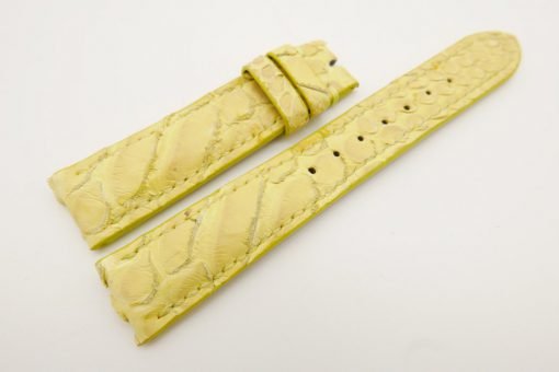 18mm/16mm Yellow Genuine Python Skin Leather Watch Strap #WT3091