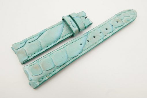 18mm/16mm Baby Blue Genuine Python Skin Leather Watch Strap #WT3094
